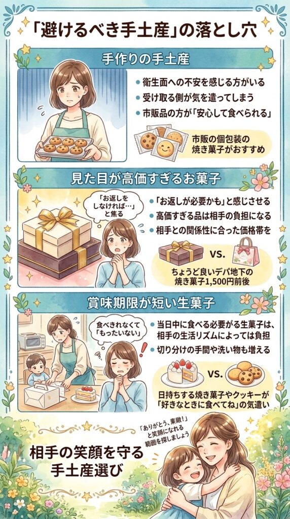 避けるべき手土産について