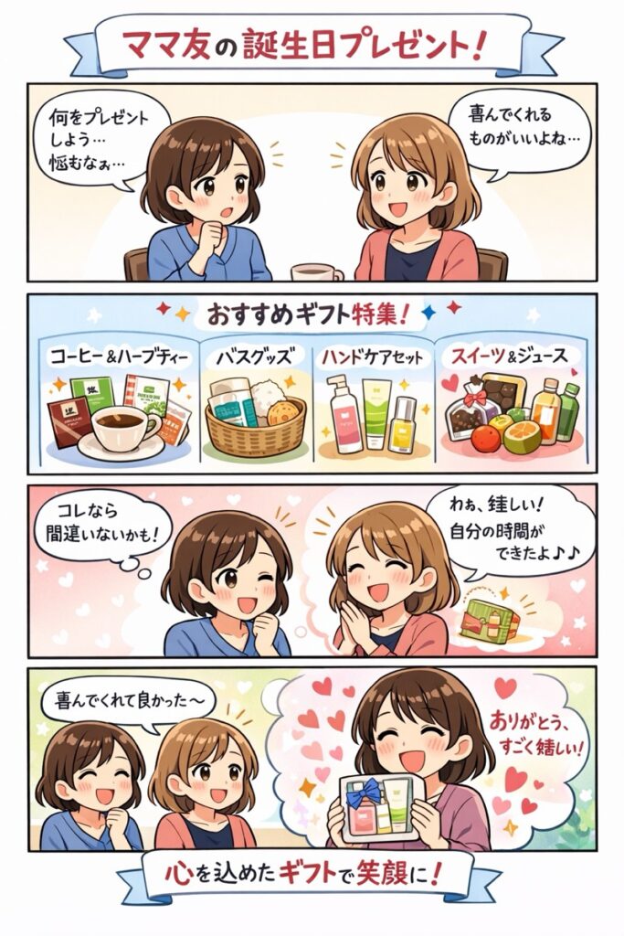 ママ友の誕生日プレゼントは何が良い？人気で間違いないギフトを選ぼう。忙しいママへ