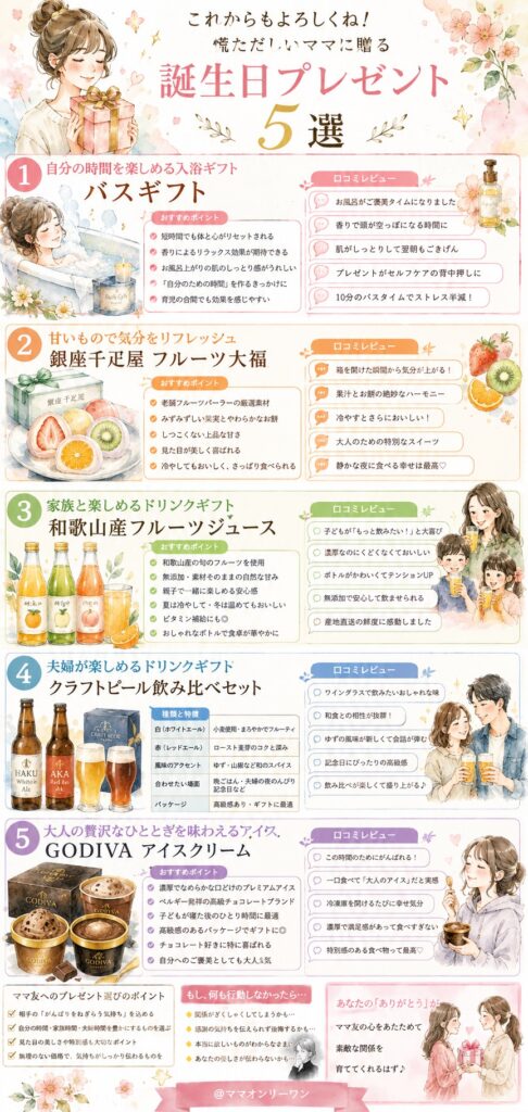 これからもよろしくね！慌ただしいママに贈る誕生日プレゼント5選