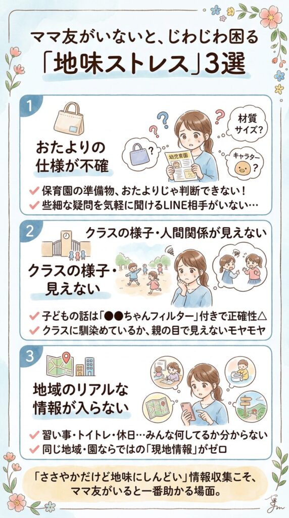 ママ友がいないと、ぶっちゃけ困ること