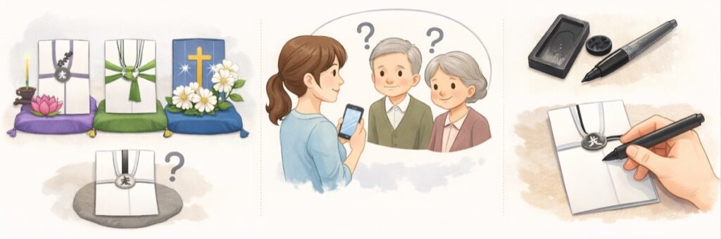 表書きの書き方（宗教・宗派別）