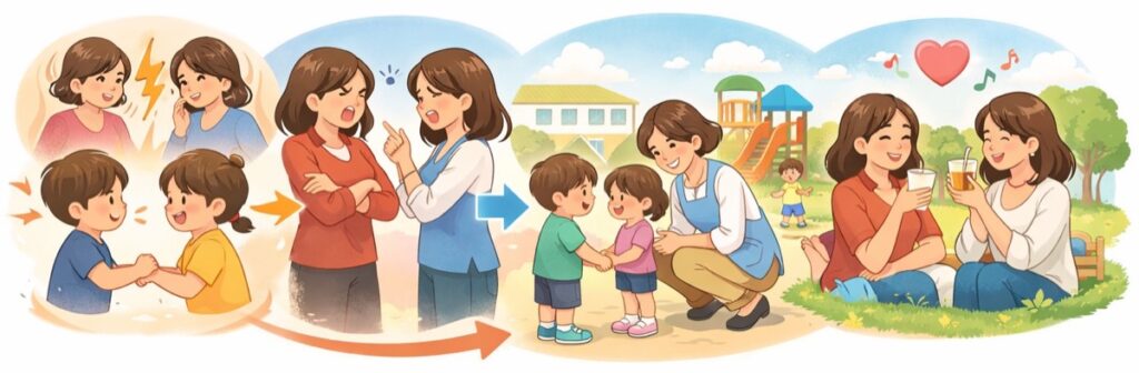 子供同士のトラブルが親の関係に波及するケース