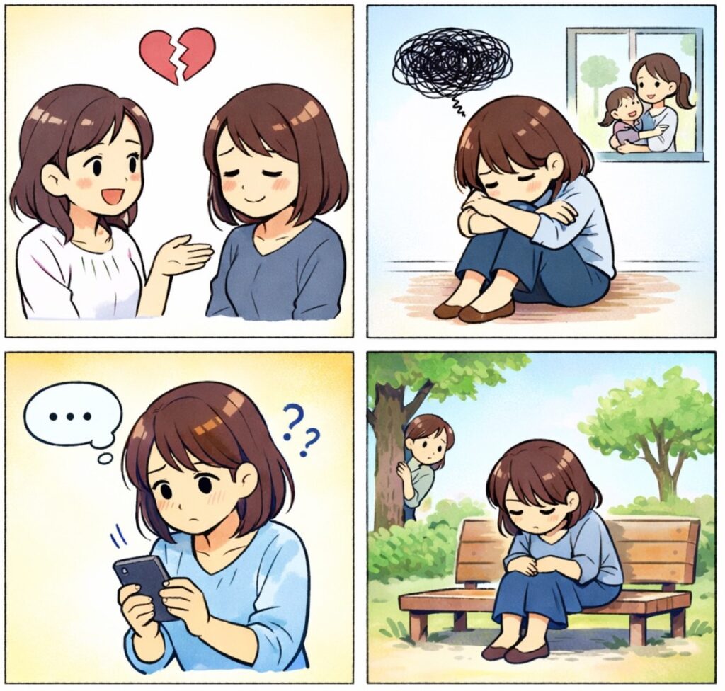 離婚したママ友にかける言葉｜傷つけない伝え方とLINEの例文