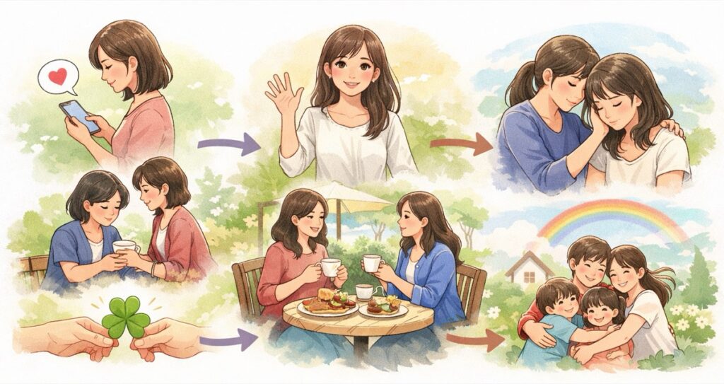 それほど深くないけど気になっているママ友への例文