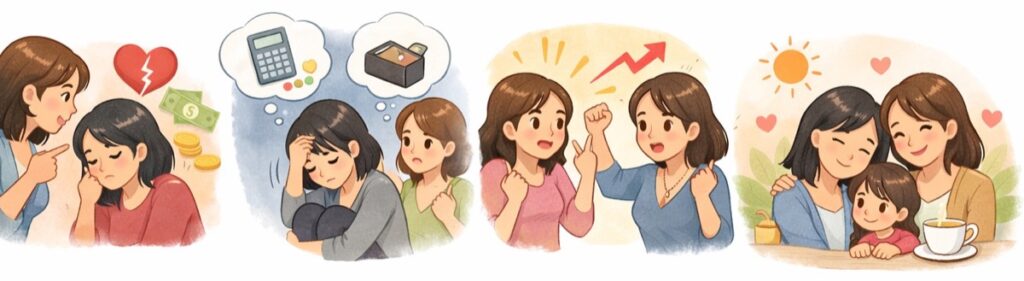 根掘り葉掘り聞く・お金の話をする・「頑張って」はなぜ逆効果なのか