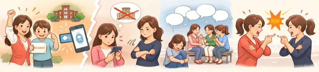 合格発表の瞬間、態度が変わったという体験談