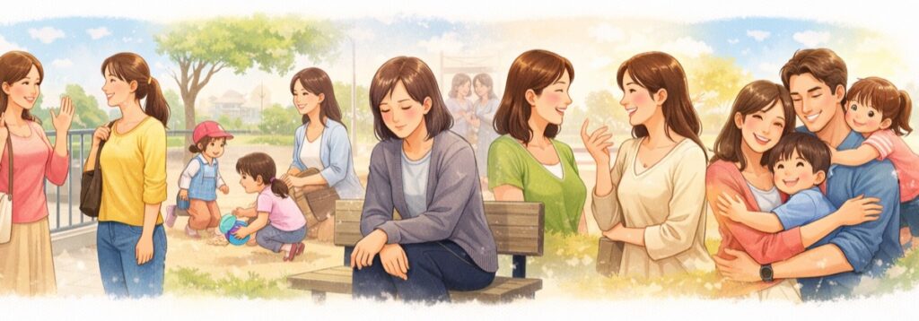 挨拶と立ち話だけでも十分な関係がある