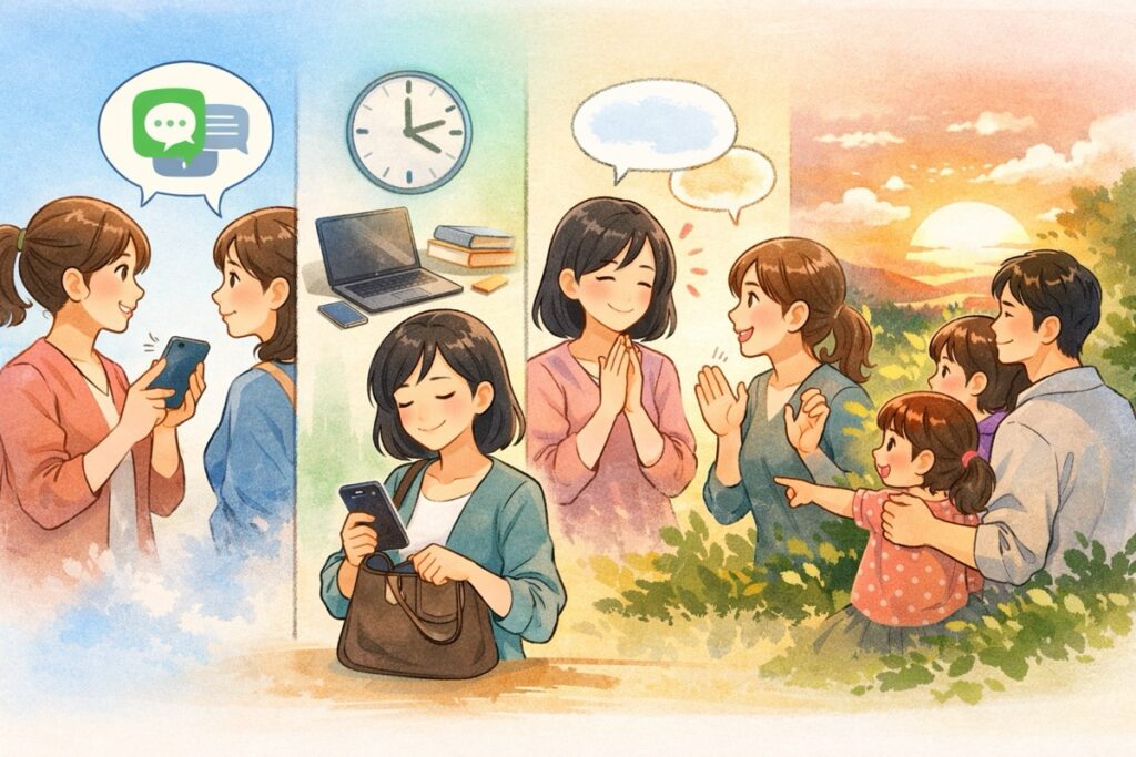 ④ライン自体をほとんど使わないと伝える例文