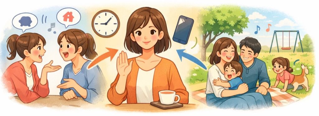 詮索・マシンガントークのママ友には「主導権」を握る