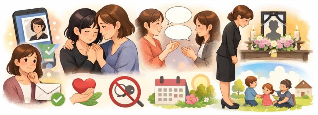 訃報を受け取った直後に送るLINEの例文