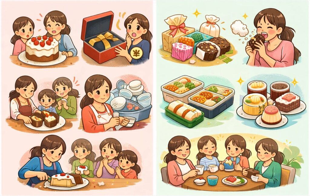 日持ちしないもの・準備や片付けに手間がかかるもの