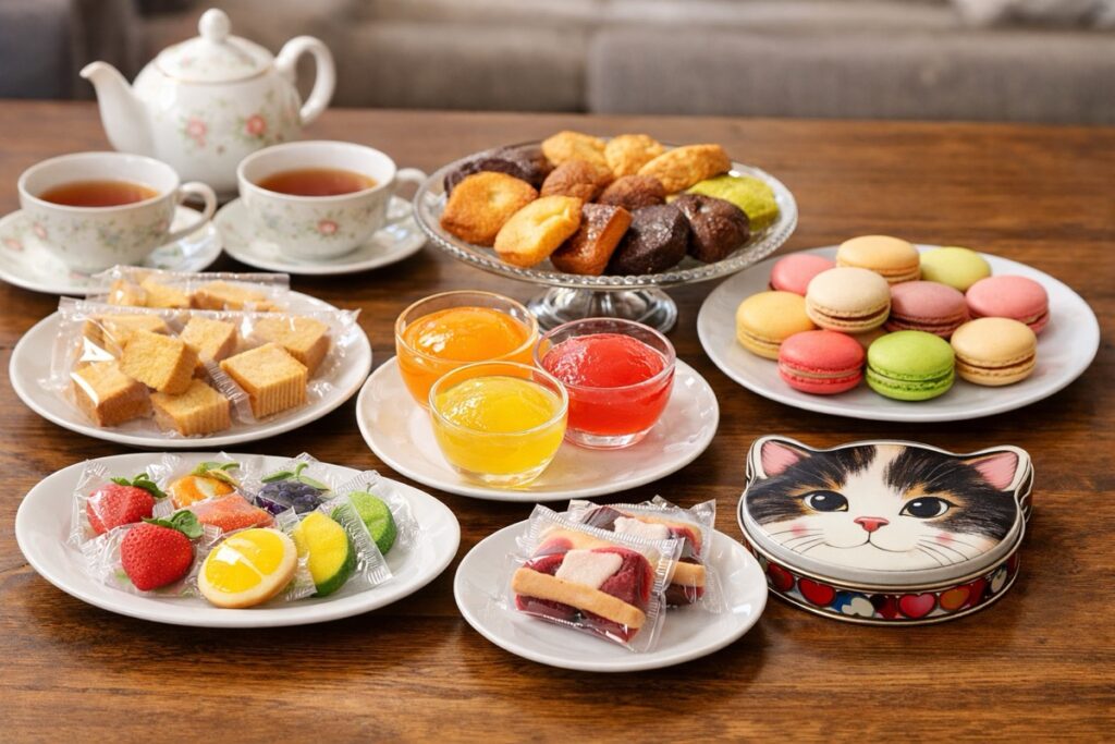 お茶会・ティータイムには焼き菓子やゼリーが定番