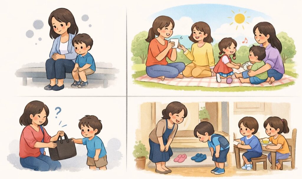 ママ友がいないことが子供の社会経験に影響する可能性