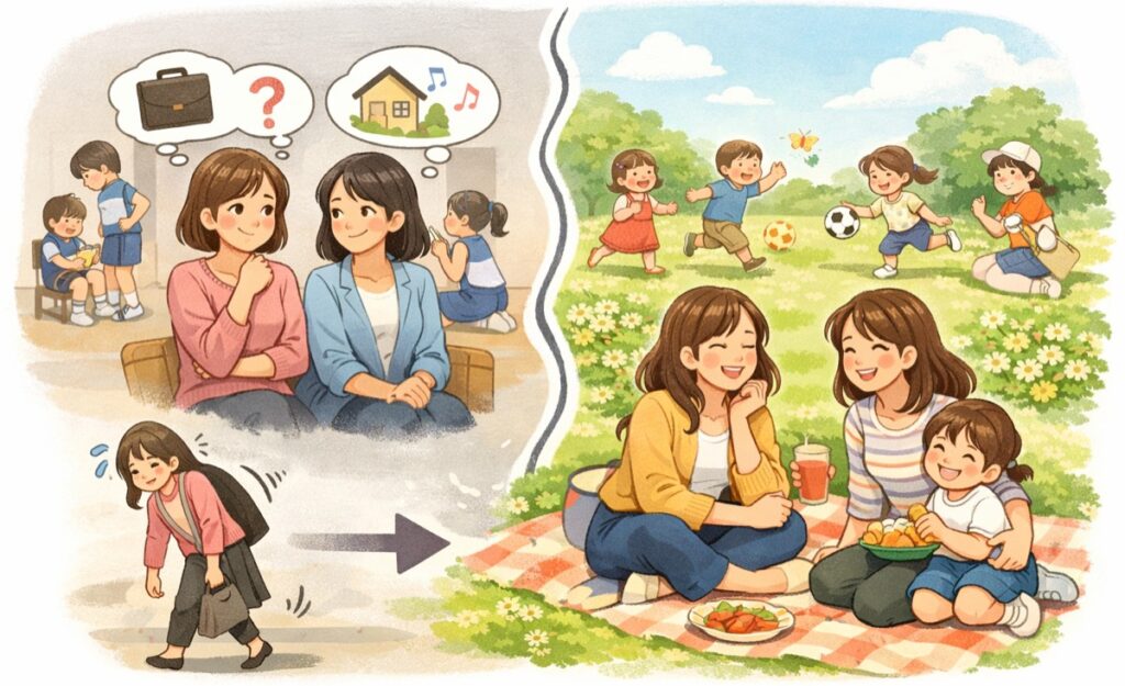 共通点は「子どもが同じ」だけ——気を使いすぎるのは当然