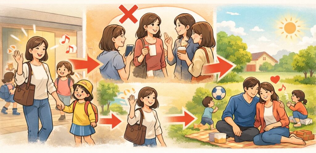 あいさつだけしっかり、深入りはしない