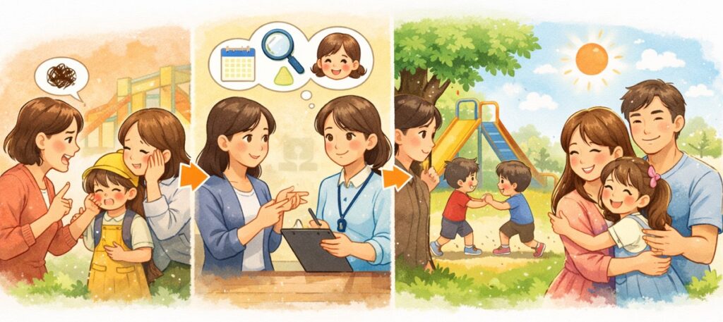 子どもに何かあったら、まず先生に事実だけを伝える