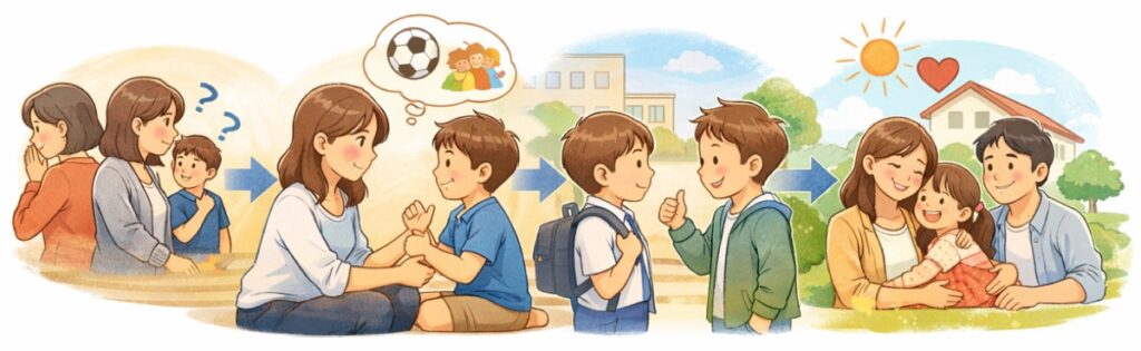 子どもの気持ちを聞く——親が割り切ると子どもも落ち着く事例がある