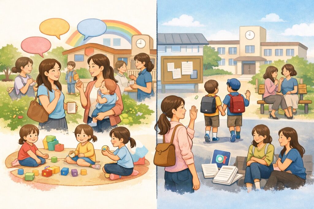 保育園と小学校、ママ同士の関わり方がこんなに違う