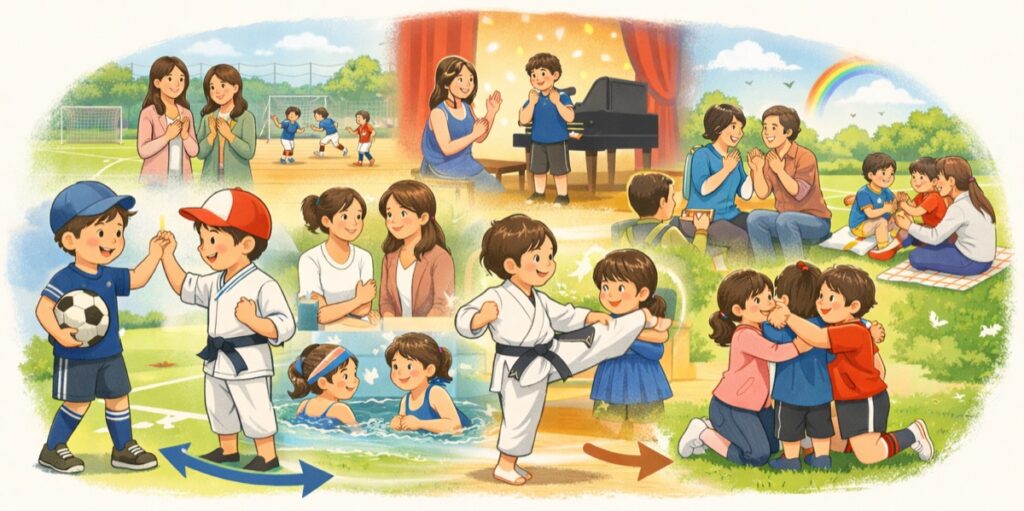 習い事やスポーツ少年団で自然にできる接点