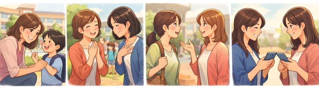 子供の友達のお母さんへの話しかけ方