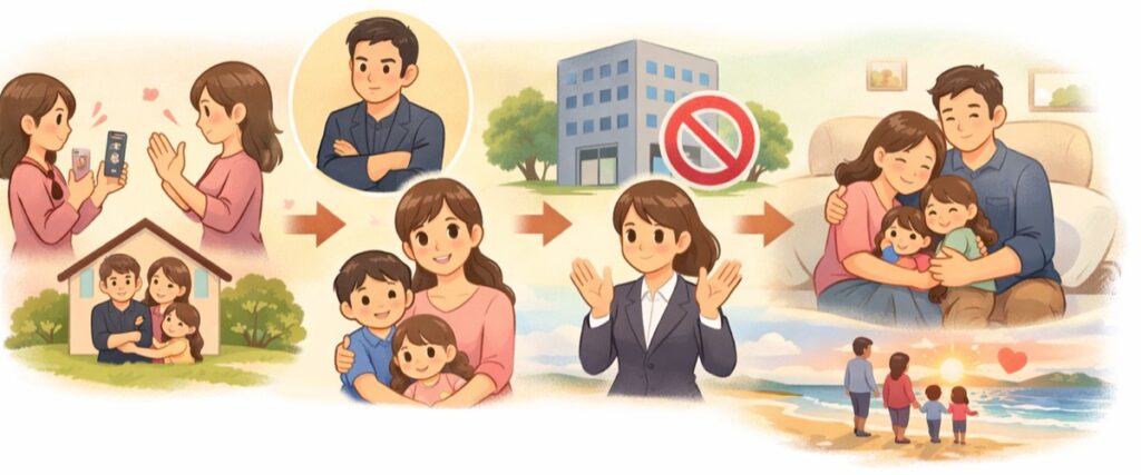 家族を理由に断る例文