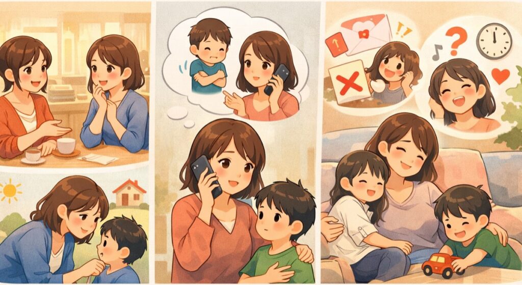 「子どもに聞いてみるね」——その場を1回かわすひと言