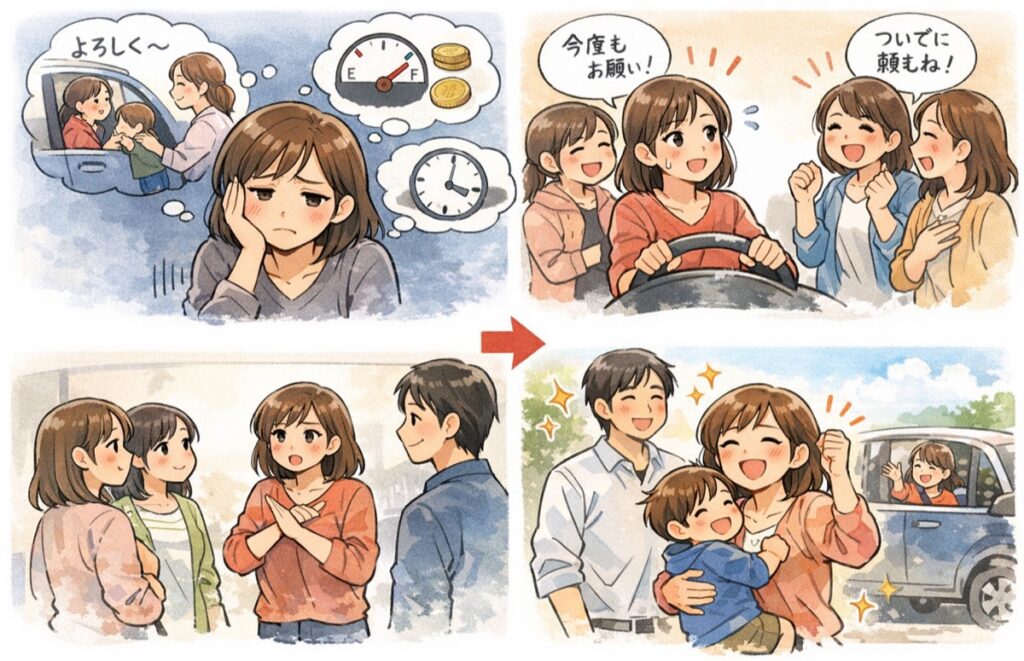 ママ友の送迎トラブルを防ぐ方法｜お礼の渡し方と角が立たない断り方のコツを体験談で解説