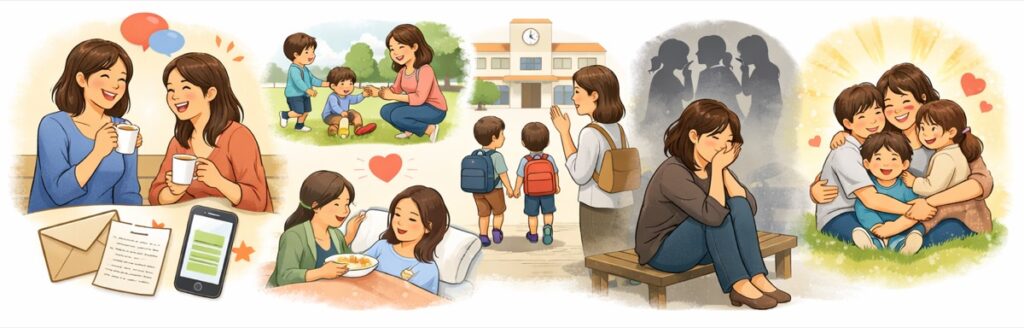 仲良しのママ友へ送る例文