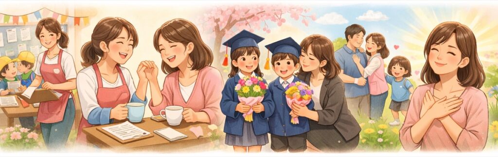 行事や役員を一緒に頑張ったママ友へ