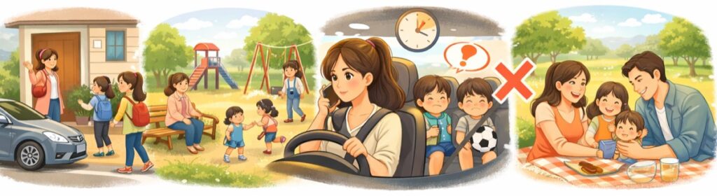 いつもこちらが時間やルートを調整させられている