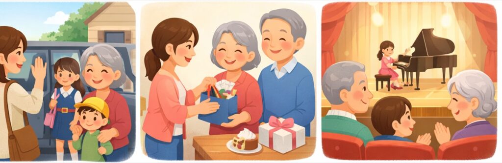 実家の両親に頼んでいるケース