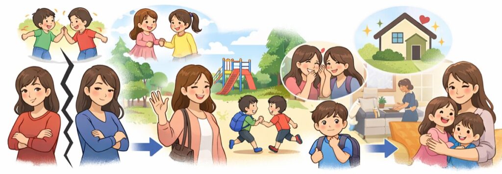 子供同士の関係は切り離して考える