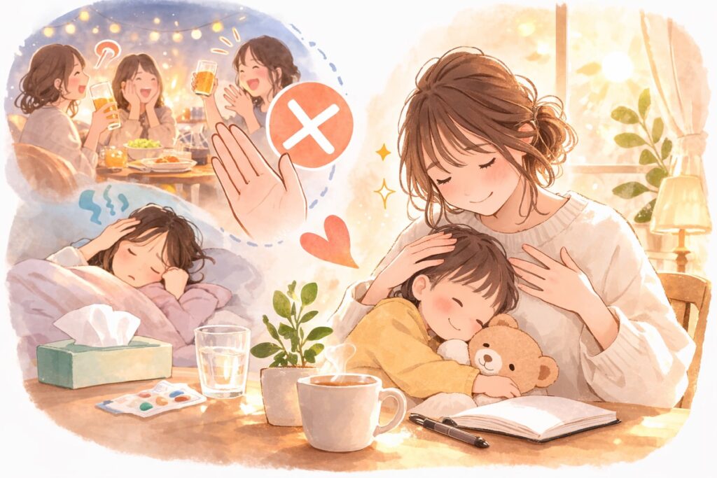 体調不良・疲れを理由にした例文