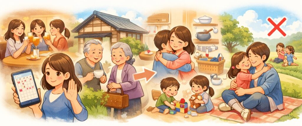 先約・家庭の予定を理由にした例文