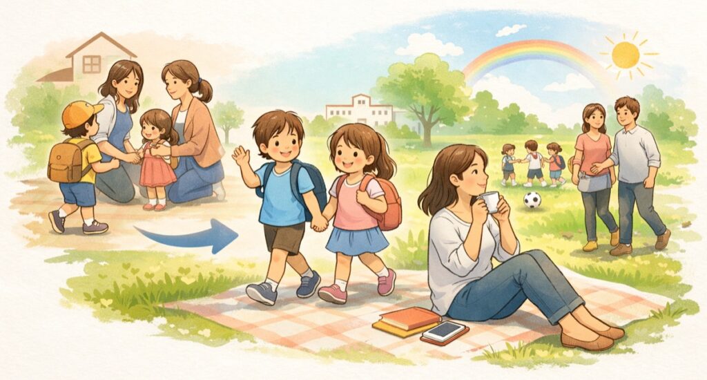 子どもが自分で友達を選ぶようになると、ママは自由になる