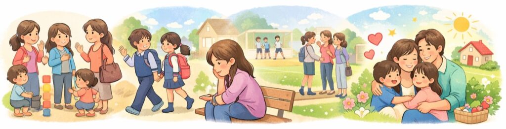 子どもの成長とともに関係が薄れていくケース