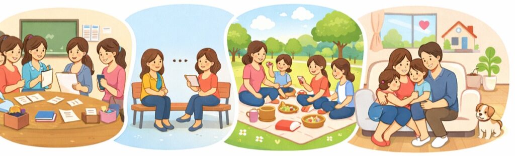 学校の委員や役員から自然なつながりが生まれることもある