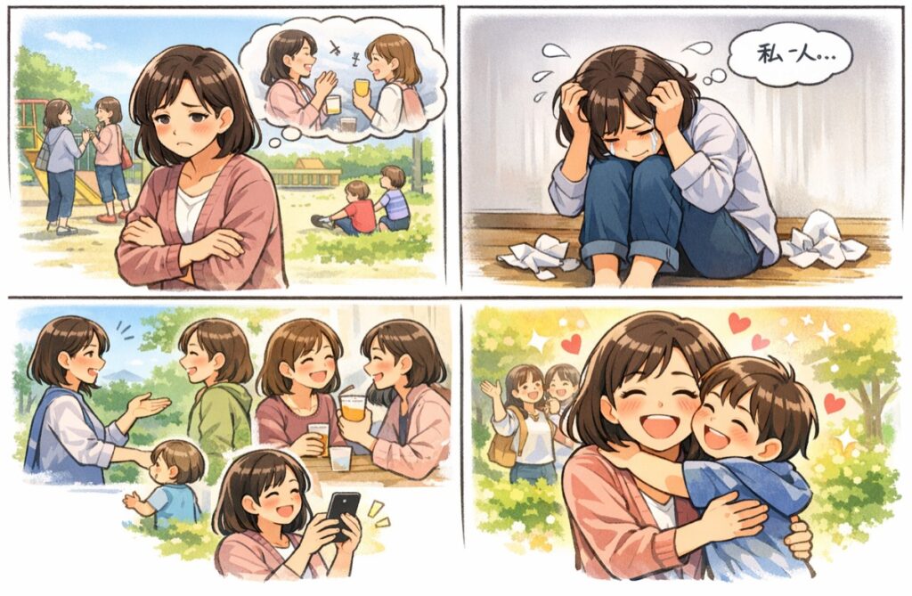 ママ友がいない悩みを解決する具体的な方法5つ|孤独を感じるママへ贈る、焦らなくていい付き合い方