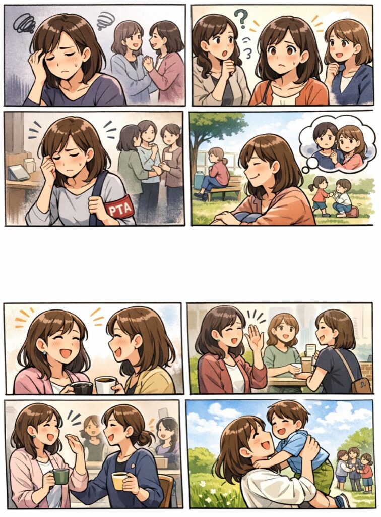 シングルマザーのママ友付き合い方|距離感・詮索・PTA…気楽に関係を築く7つのヒント