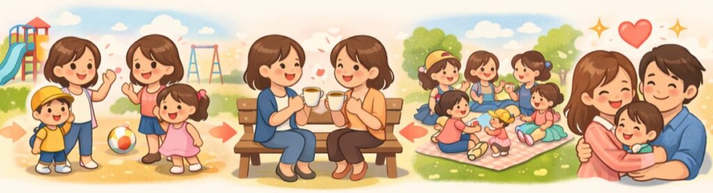 方法①：子供をきっかけにした、自然な声かけから始める