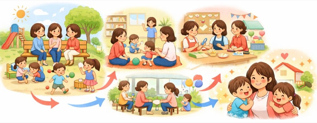 方法③：ママが集まりやすい場所に、定期的に顔を出す