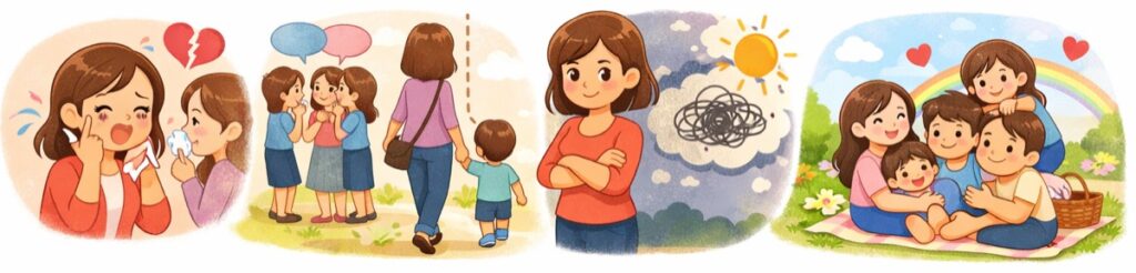 共通のママ友に悪口を言いふらされた体験