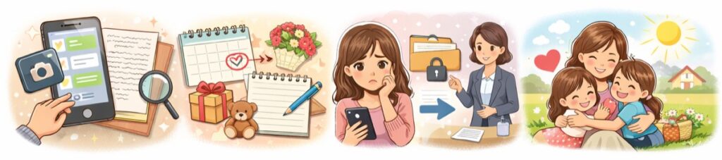 LINEや手紙のやり取りは証拠として必ず残しておく