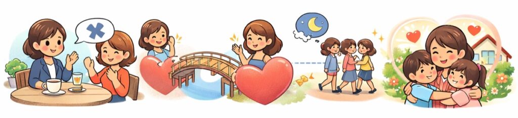 ステップ3：関係をつなぐひと言を添えて締める