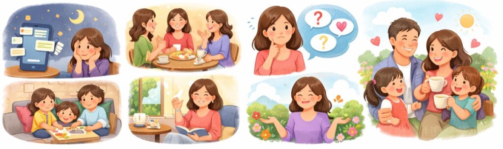 LINEやランチは無理のない頻度にとどめる