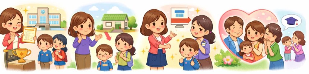 タイプ②　大手進学塾の合格実績を自慢してくるママ