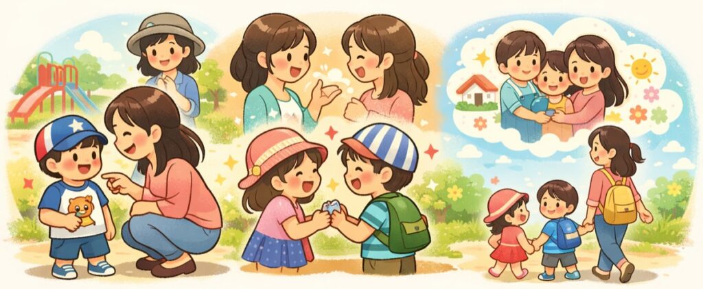 コツ② ママではなく「子どもに話しかける」ところから始める