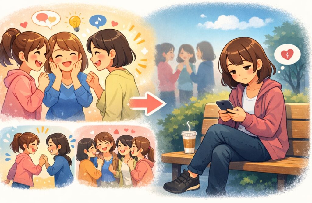 コツ④ すでに盛り上がっている輪への入り方