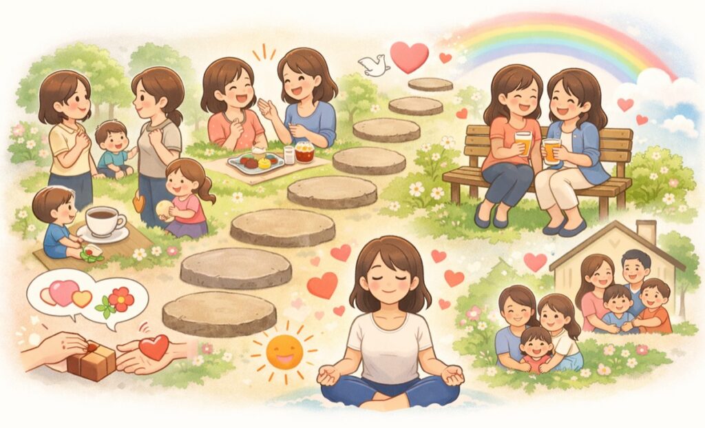 小さなやりとりを積み重ねることで、本当に気の合うママ友が見つかる