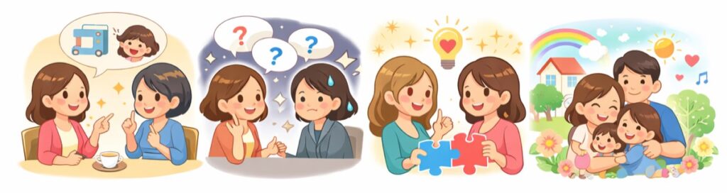 自分の話から先に始めて共通点を探す